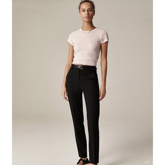 J.Crew Cameron Pants Size 4 Four-Season Stretch Black Preppy Office Minimalist - Picture 1 of 16